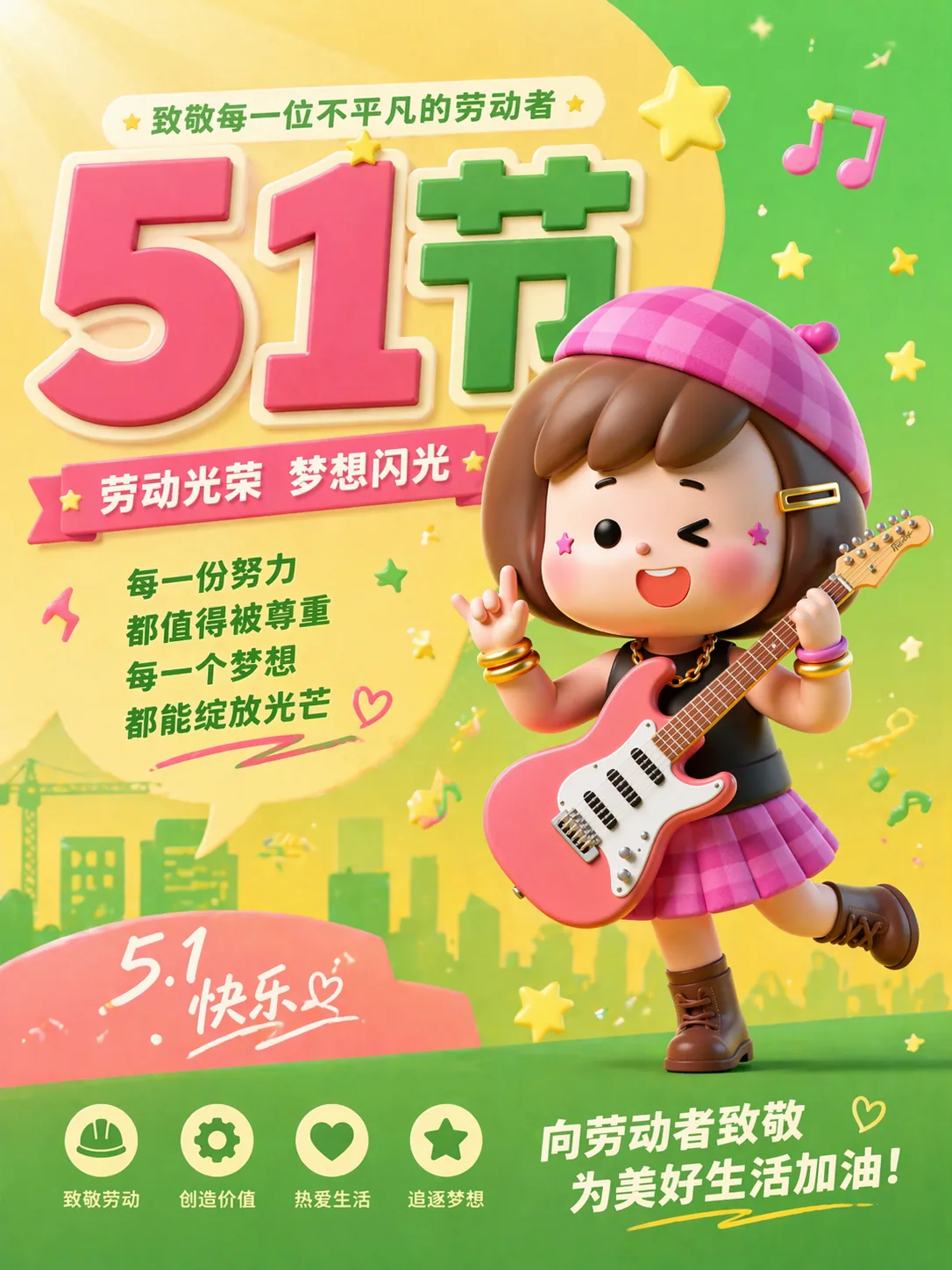 五一劳动节广告海报